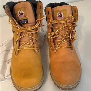 BRAHMA BOOTS MENS WATERPROOF LEATHER UPPER LIKE NEW BROWN SIZE 13